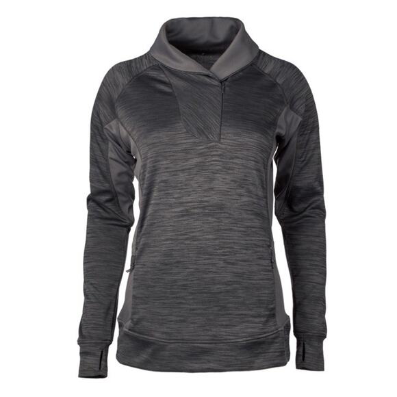 NWT Fossa Apparel Orion Wicking 1/4 Zip Pullover Gray Women's Size Large - Picture 1 of 10